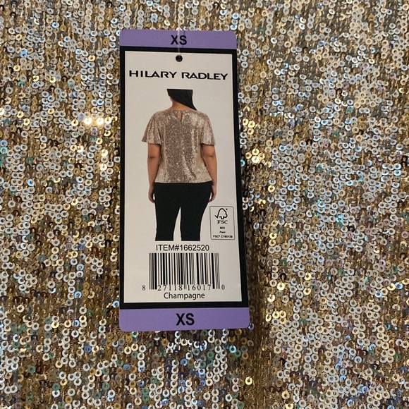 Hilary Radley Sequined top NWT - Picture 2 of 6
